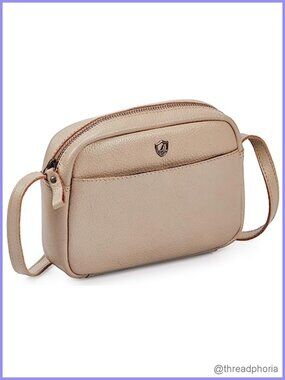Genuine Leather Crossbody Sling Bag Handmade Purse with Card Case Women's Trendy